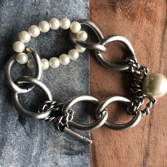 Kenneth Cole Jewelry - Kenneth Cole silver&pearl costume bracelet Kenneth Cole Jewelry - Kenneth Cole silver&pearl costume bracelet